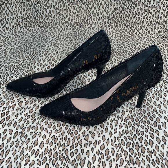 Chinese Laundry Women's Ruthy Dress Pump Black Sequin Stiletto Pointed Toe NWOT - Picture 13 of 14